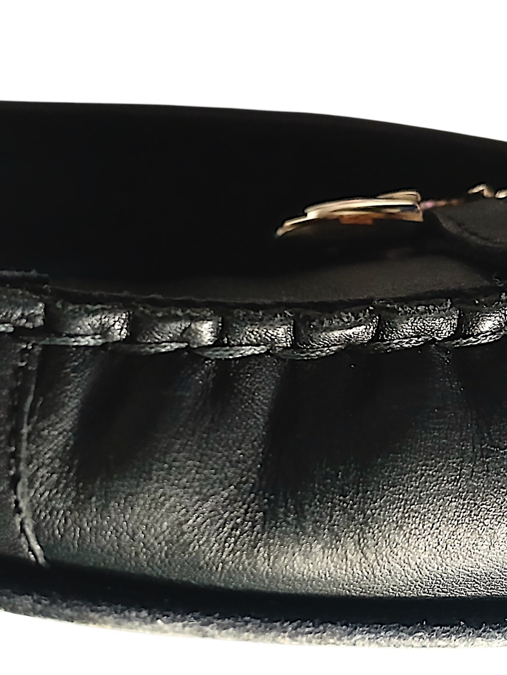 CHANEL Black Leather Loafers with Gold CC Emblem TIMELESS and THOROUGHLY POSH... - Picture 4 of 11
